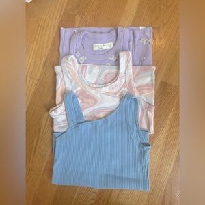 Lot of 3 abercrombie kids tank tops size 7/8